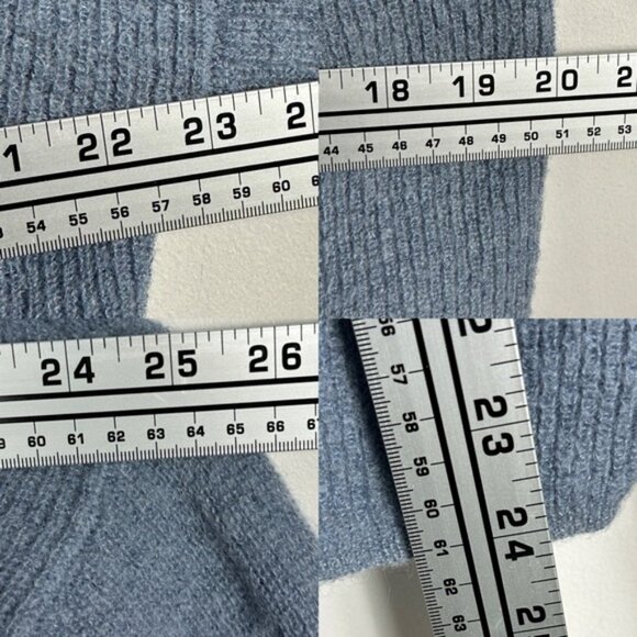 Sezane Gaspard Reversible Sweater Size Small Vintage Blue Cardigan Knit Mohair S - Picture 8 of 12